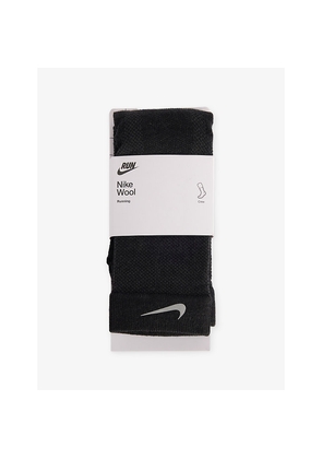 Mens Nike Fast Logo-Print Wool-Blend Crew Socks