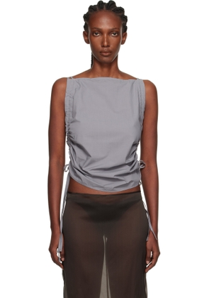 Baserange Gray Pictorial Strap Top
