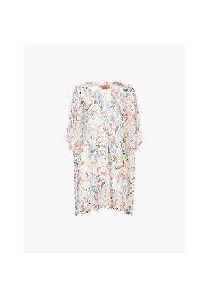 Womens Missoni Floral Print Mesh Cover-Up