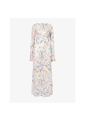 Womens Missoni Floral-Print Long-Sleeve Maxi Cover-Up