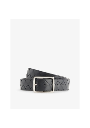 Mens Bottega Veneta Reversible Intrecciato Leather Belt