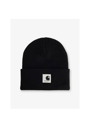 Womens Carhartt WIP Ashley Brand-Patch Knitted Beanie