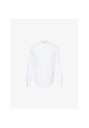 Womens Veronica Beard Bays Long-Sleeves Stretch-Cotton Blend Shirt