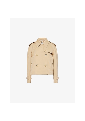 Womens Burberry Boxy-Fit Haltye Cotton Jacket