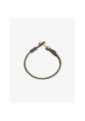 Mens Tom Ford Braided Nylon and Gold-Plated Brass Bracelet