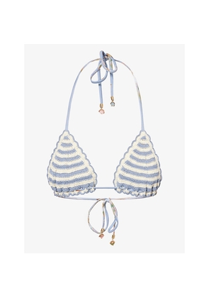 Womens Zimmermann Awaken Crocheted Triangle Bikini Top