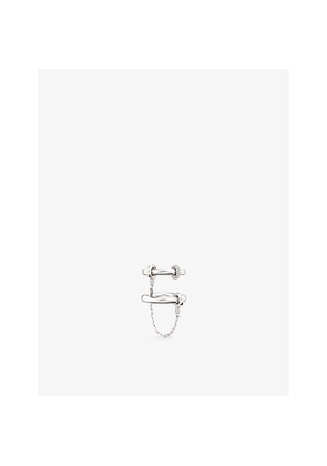 Womens Phoria Hookup Sterling-Silver and Topaz Chain Ring