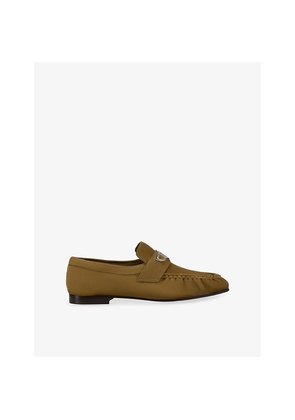 Womens Christian Louboutin Mocallista Suede Flat Shoes