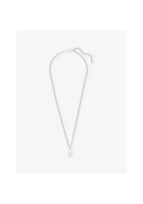 Mens Serge Denimes Latch Sterling Silver and Cubic Zirconia Necklace