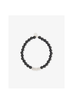 Mens Tateossian Classic Discs Sterling Silver and Agate Bracelet