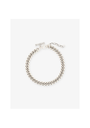 Mens Serge Denimes T-Bar Charm Sterling Silver Bracelet