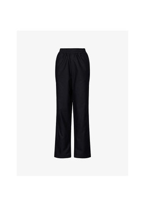 Womens Djerf Avenue Breezy Wide-Leg Cotton-Poplin Trousers