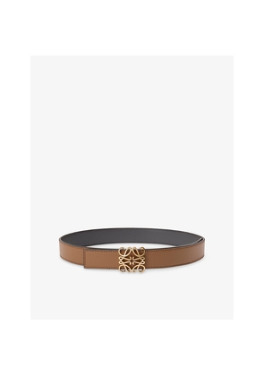 Womens Loewe Anagram Bombé Reversible Leather Belt