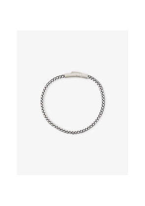 Mens Tateossian Tris Button Stainless Steel Bracelet