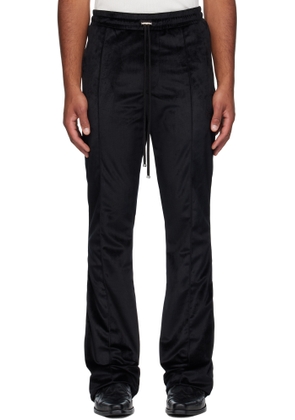 AMIRI Black Velvet Flare Track Sweatpants