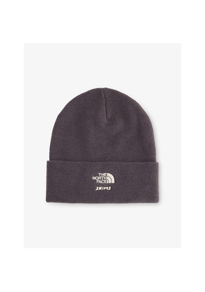 Womens The North Face x Skims Embroidered Ribbed Knitted Beanie