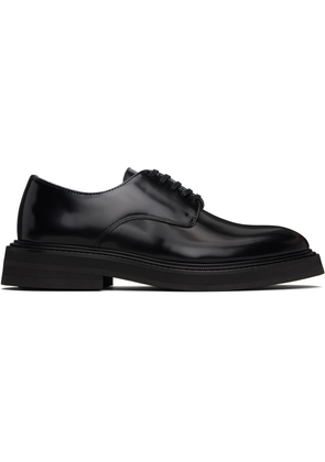 VINNY's Black Leather Officer Derbys