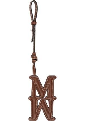 Max Mara Brown MMCharm Leather Bag Charm