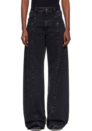Maison Margiela Black Cut-Out Jeans