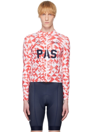 Pas Normal Studios Red & White 'PAS' Mechanism Pro Long Sleeve Jersey T-shirt