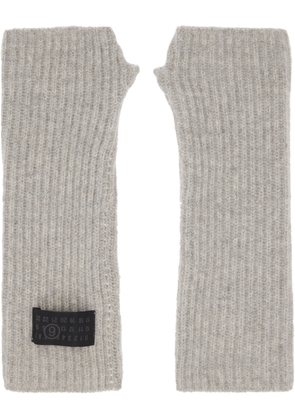 MM6 Maison Margiela Gray Fisherman Knit Arm Warmers