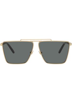 Versace Black Tubular Greca Sunglasses
