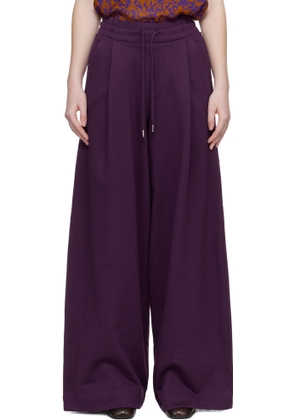 Dries Van Noten Purple Loose Sweatpants