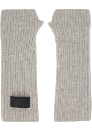 MM6 Maison Margiela Gray Fisherman Knit Arm Warmers