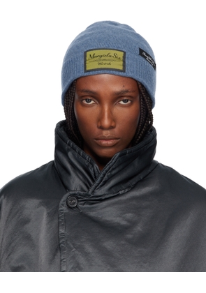 MM6 Maison Margiela Blue Access Labels Story Beanie