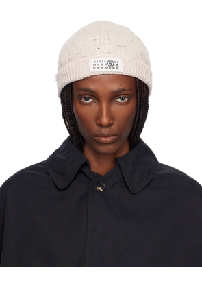 MM6 Maison Margiela Pink & Gray Amended Optical Ribs Beanie