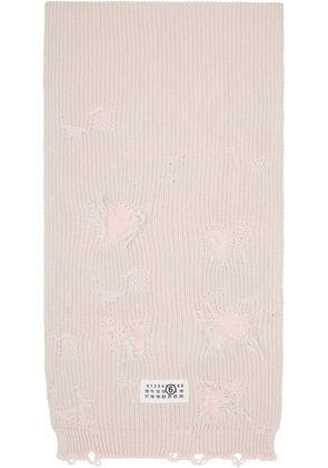 MM6 Maison Margiela Gray & Pink Amended Optical Ribs Scarf