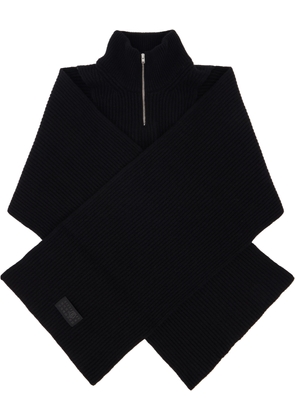 MM6 Maison Margiela Black Fisherman Knit Camionneur Scarf
