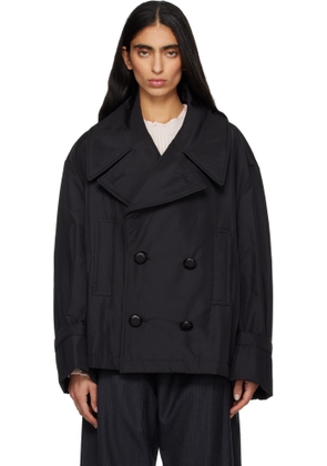 MM6 Maison Margiela Black Double Breasted Sports Jacket