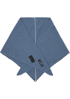 MM6 Maison Margiela Blue Wool-Blend Scarf
