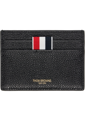 Thom Browne Black Single Card Holder With Horse Appliqué