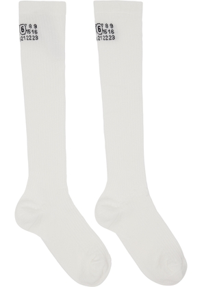 MM6 Maison Margiela White Knee-High Socks