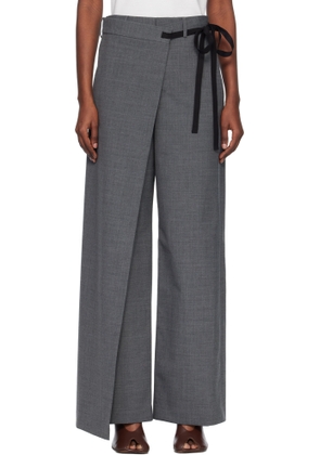 MM6 Maison Margiela Gray Wool-Blend Trousers