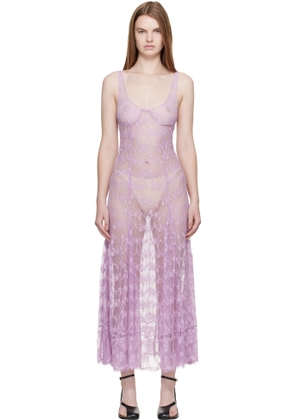 Collina Strada Purple Pamela Midi Dress