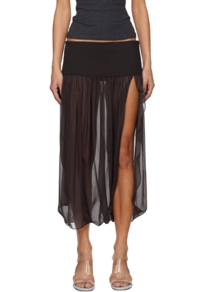 Paloma Wool Brown Mila Midi Skirt