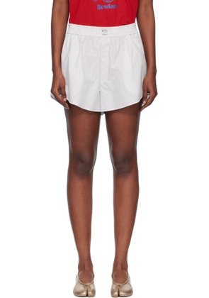 MM6 Maison Margiela Off-White Poplin Cotton Shorts