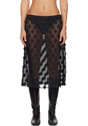 Paloma Wool Black Tris Midi Skirt