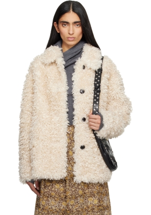 Isabel Marant Etoile Beige Tarvey Faux-Fur Jacket