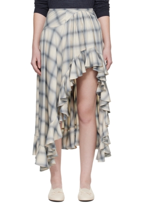 Collina Strada Off White Florist Midi Skirt