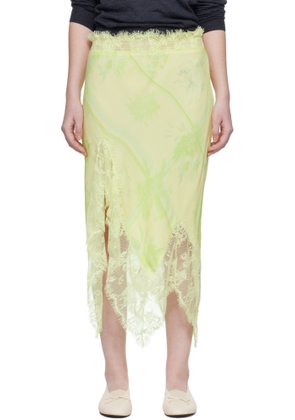 Collina Strada Yellow Waterlily Midi Skirt