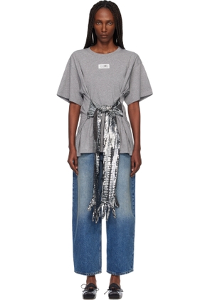 MM6 Maison Margiela Gray Cotton Gloves T-shirt