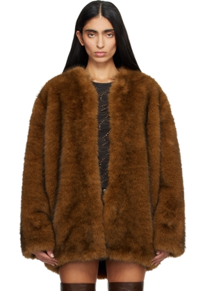 Isabel Marant Brown Aglae Faux-Fur Jacket