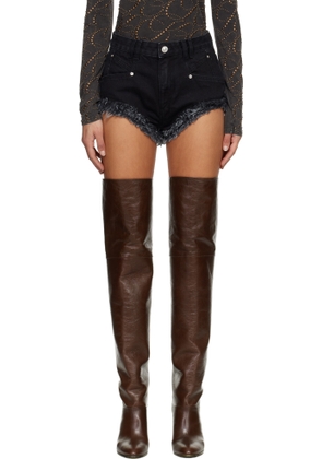 Isabel Marant Black Eneidala Denim Shorts