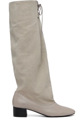 Paloma Wool Beige Victoria Canvas Tall Boots