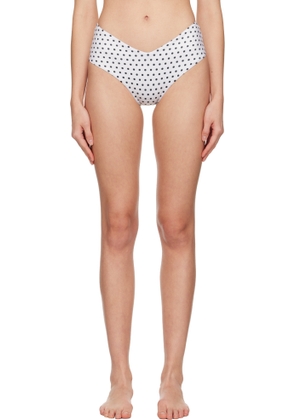 Belle Anna White & Black Raw Bikini Bottom