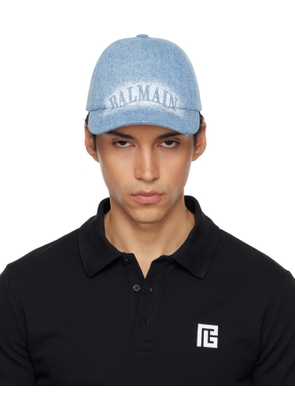 Balmain Blue Denim Cap